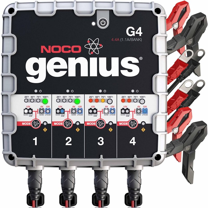 NOCO Genius G4 4 Bank Battery Charger, NOCO G4